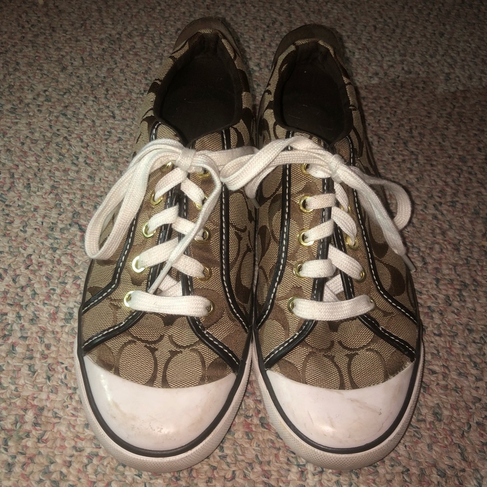 Brown Coach “C” Sneakers